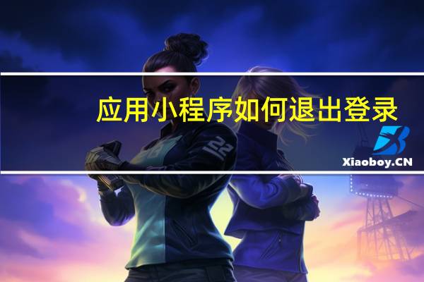应用小程序如何退出登录