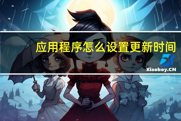 应用程序怎么设置更新时间