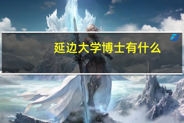 延边大学博士有什么