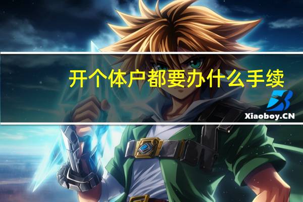 开个体户都要办什么手续