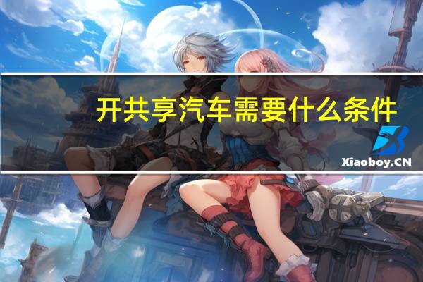 开共享汽车需要什么条件