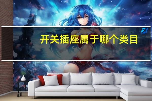 开关插座属于哪个类目