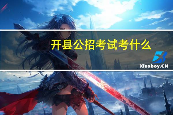 开县公招考试考什么