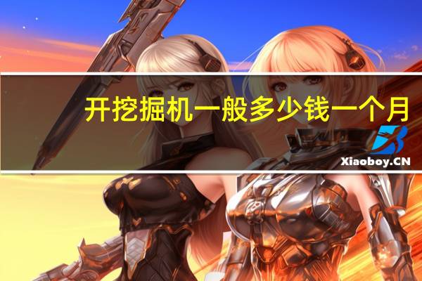 开挖掘机一般多少钱一个月