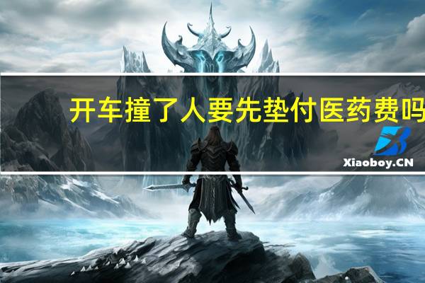 开车撞了人要先垫付医药费吗
