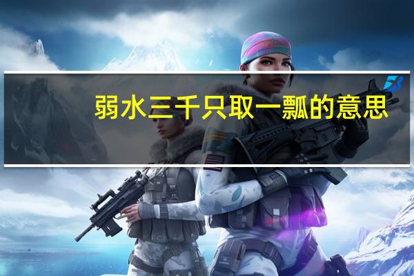 弱水三千只取一瓢的意思