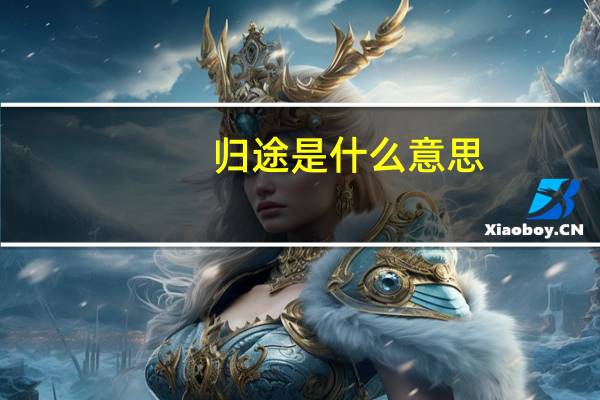 归途是什么意思