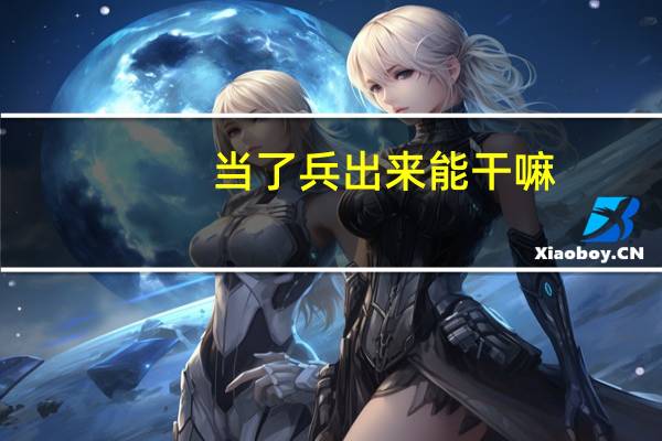 当了兵出来能干嘛