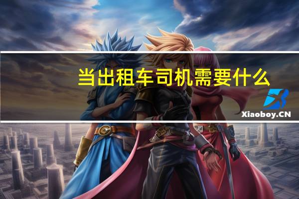 当出租车司机需要什么
