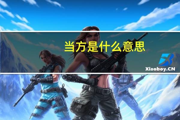 当方是什么意思
