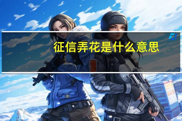 征信弄花是什么意思