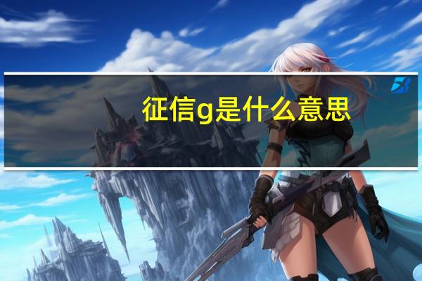 征信g是什么意思
