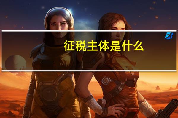 征税主体是什么