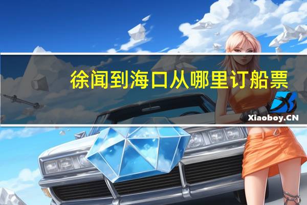 徐闻到海口从哪里订船票