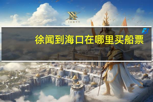 徐闻到海口在哪里买船票