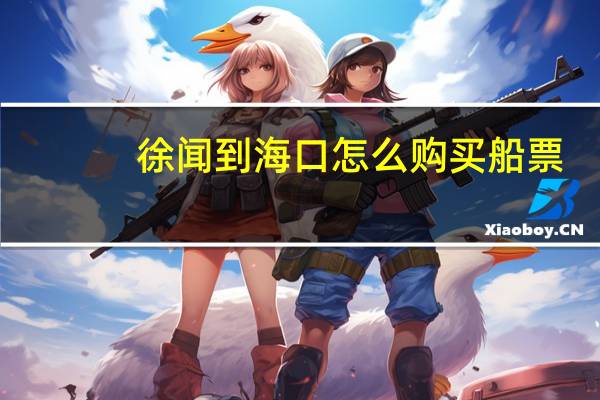 徐闻到海口怎么购买船票