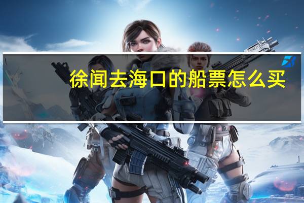 徐闻去海口的船票怎么买