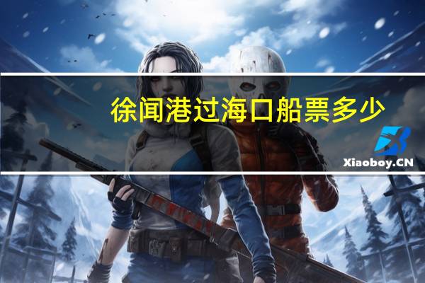 徐闻港过海口船票多少