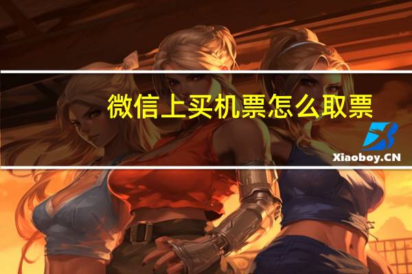 微信上买机票怎么取票