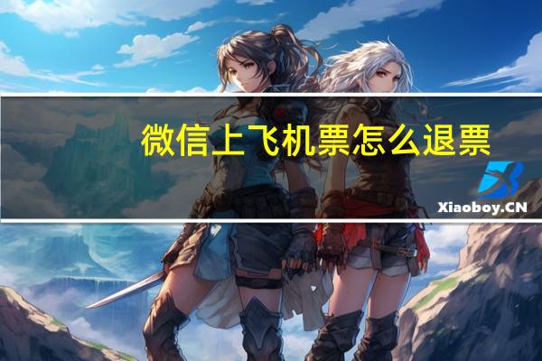 微信上飞机票怎么退票