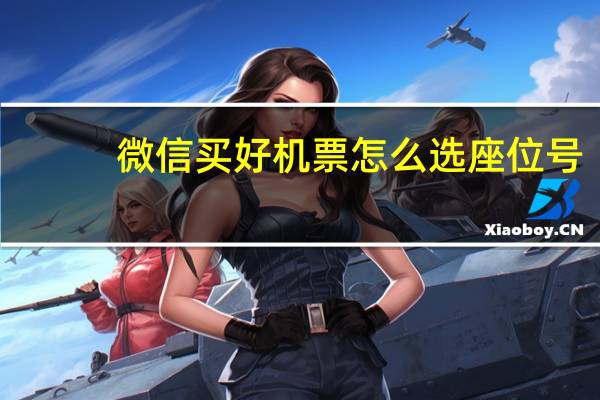 微信买好机票怎么选座位号