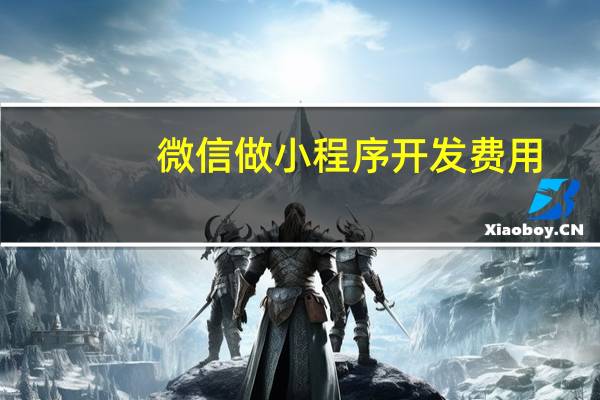 微信做小程序开发费用