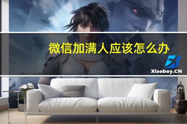 微信加满人应该怎么办