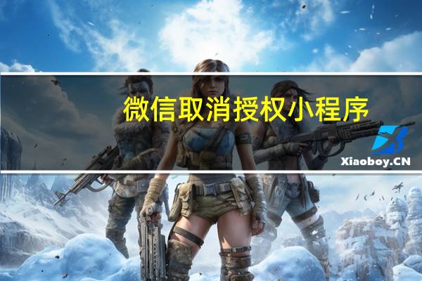 微信取消授权小程序