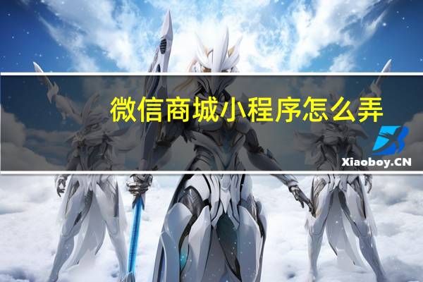 微信商城小程序怎么弄