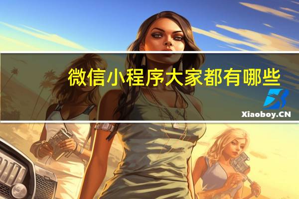 微信小程序大家都有哪些