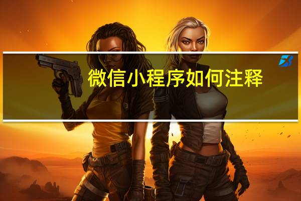 微信小程序如何注释