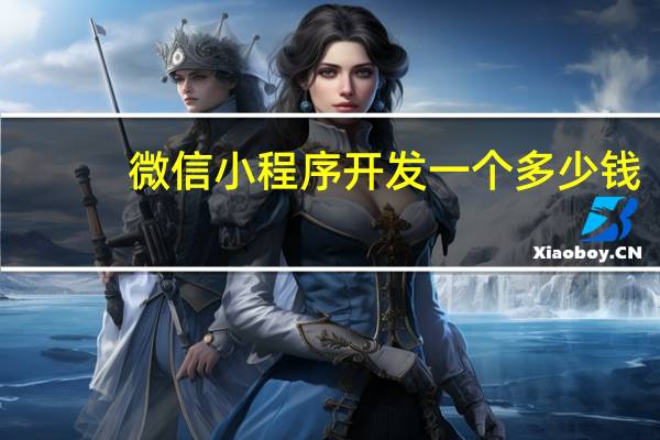 微信小程序开发一个多少钱