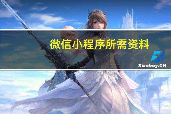 微信小程序所需资料