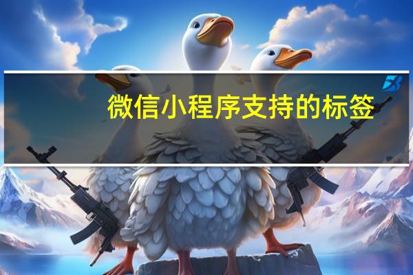 微信小程序支持的标签