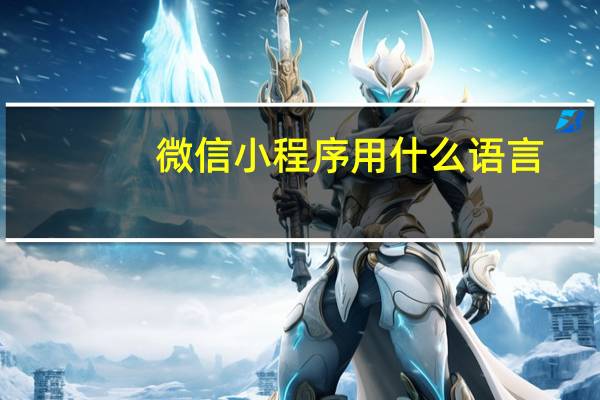 微信小程序用什么语言