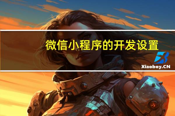 微信小程序的开发设置