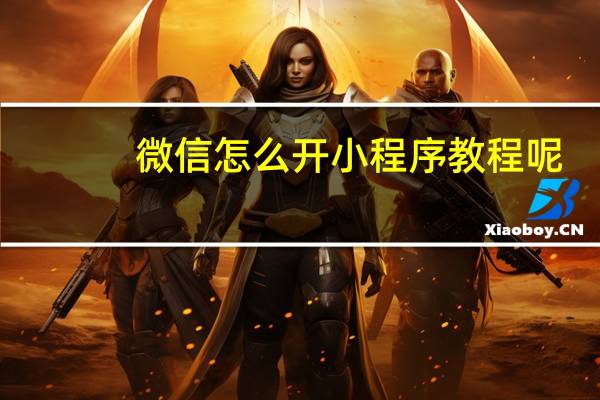 微信怎么开小程序教程呢