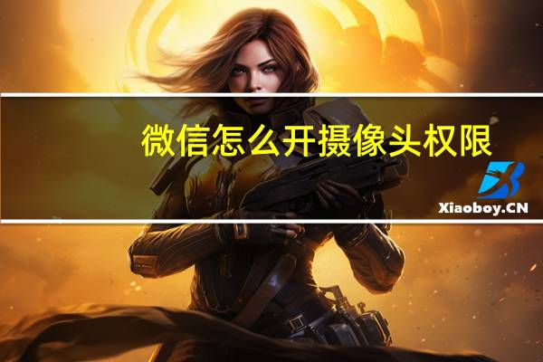 微信怎么开摄像头权限