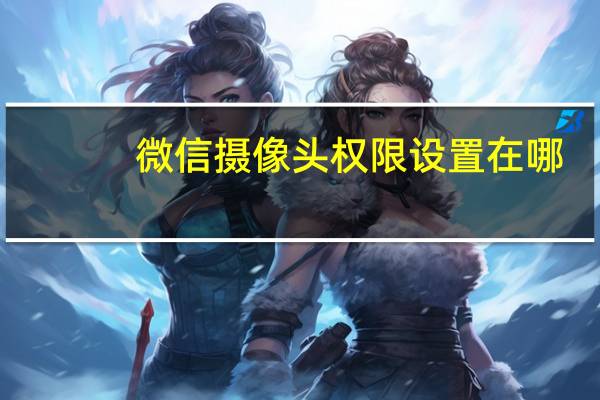 微信摄像头权限设置在哪