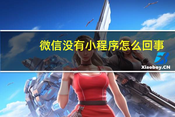 微信没有小程序怎么回事