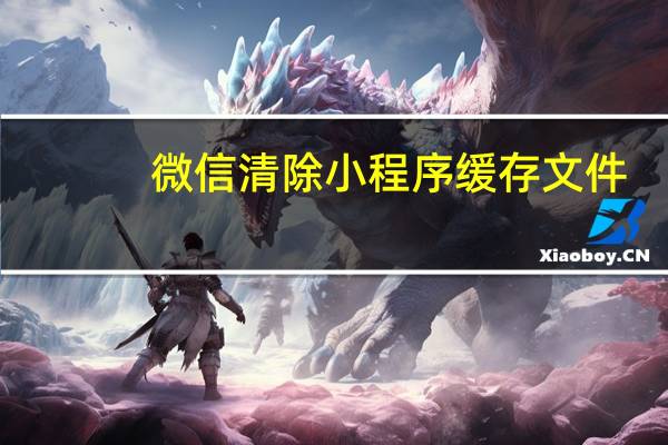 微信清除小程序缓存文件