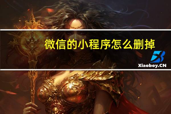 微信的小程序怎么删掉