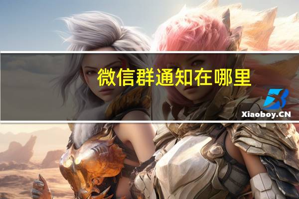 微信群通知在哪里