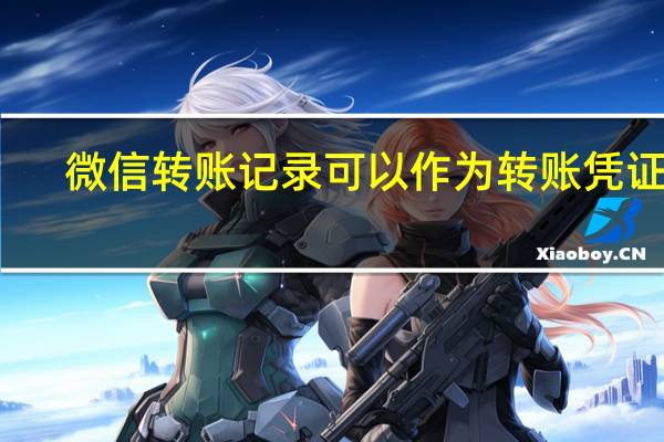 微信转账记录可以作为转账凭证吗