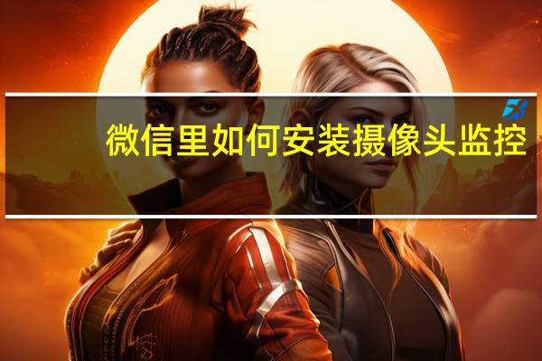 微信里如何安装摄像头监控