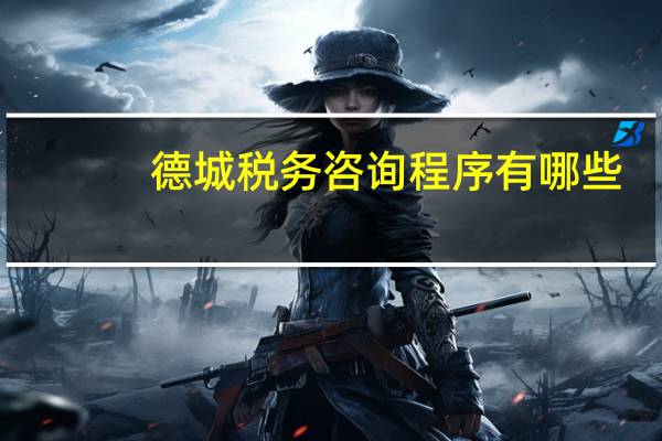 德城税务咨询程序有哪些