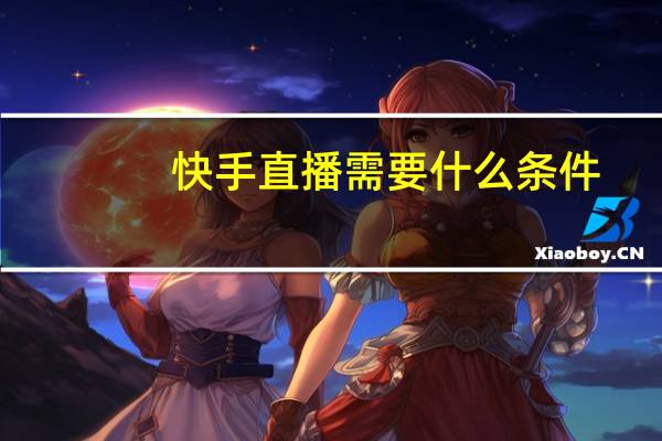 快手直播需要什么条件