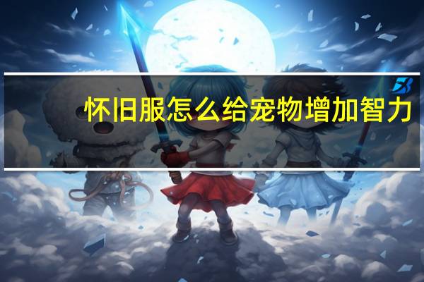 怀旧服怎么给宠物增加智力