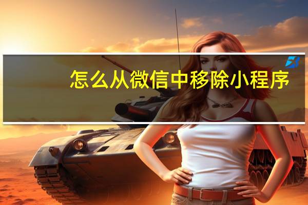 怎么从微信中移除小程序