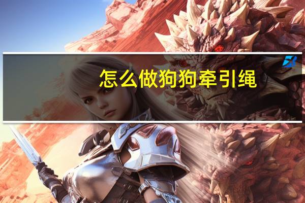 怎么做狗狗牵引绳